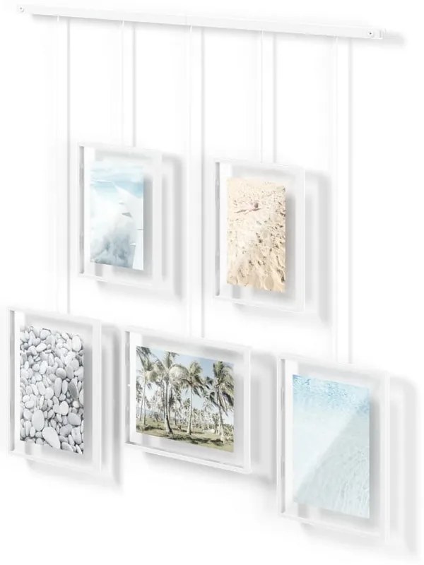 Fehér fém fali képkeret szett 5 db-os 66x69 cm Exhibit – Umbra