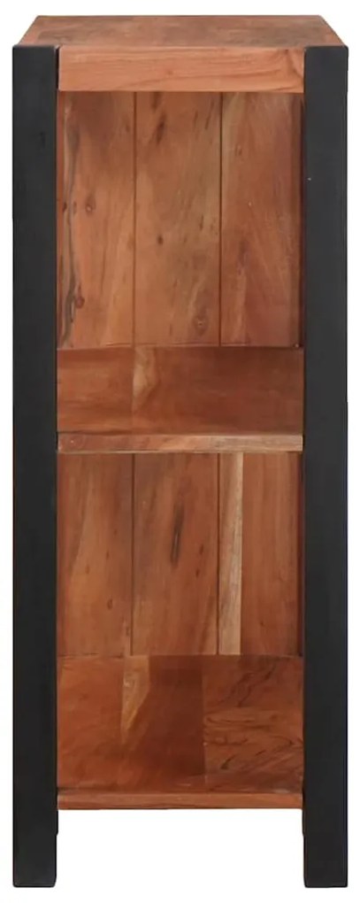 Könyvszekrény Barna, Fekete 80 x 30 x 75 cm Tömör Akácfa