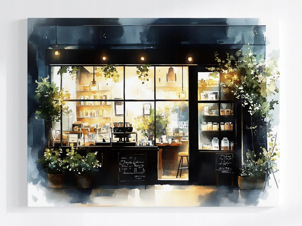 Poszter Város Kávézó Bolt Kávézó Oldal 100x75
