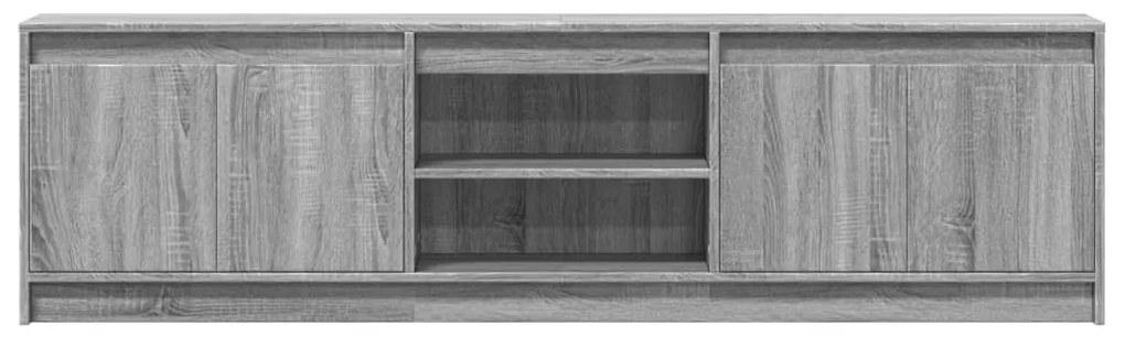 szürke sonoma színű szerelt fa LED-es TV-szekrény 180x34x50 cm