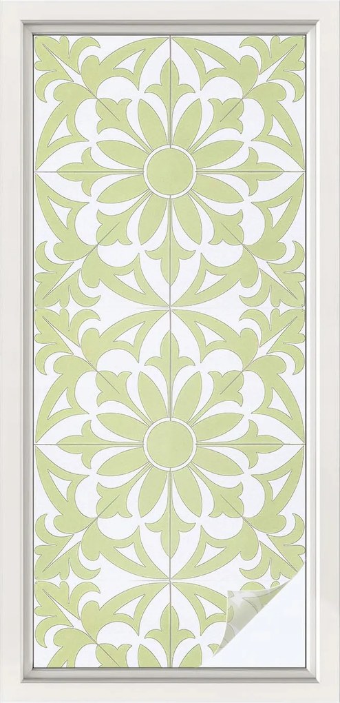 Öntapadós Ablakfólia Adatvédelem Zöld dísz 50x116