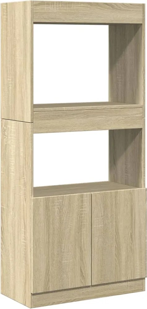 vidaXL sonoma tölgy színű szerelt fa magasszekrény 63 x 33 x 140 cm
