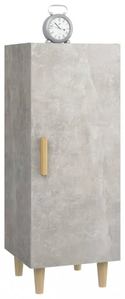 betonszürke szerelt fa tálalószekrény 34,5 x 34 x 90 cm