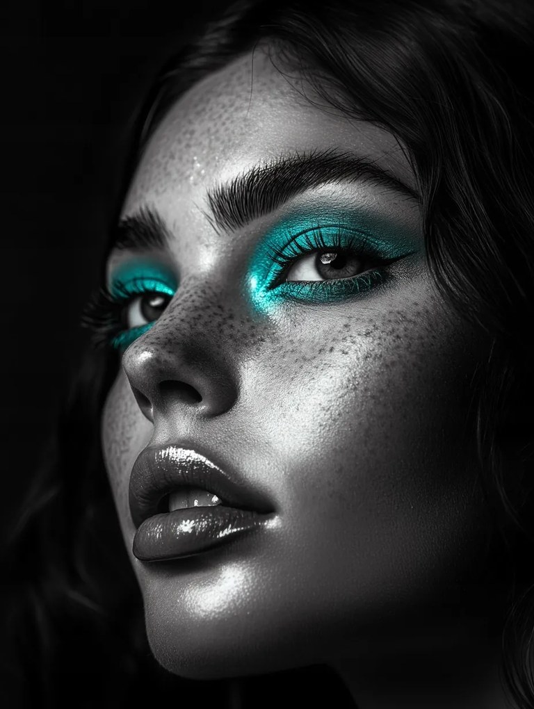 Poszter Portré Nő Művészi Smink Modern 75x100