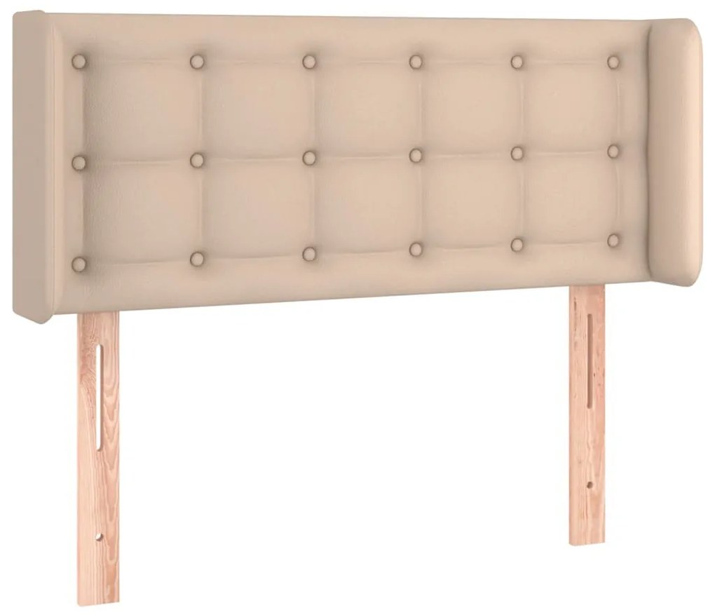 cappuccino műbőr szárnyas fejtámla 93x16x78/88 cm