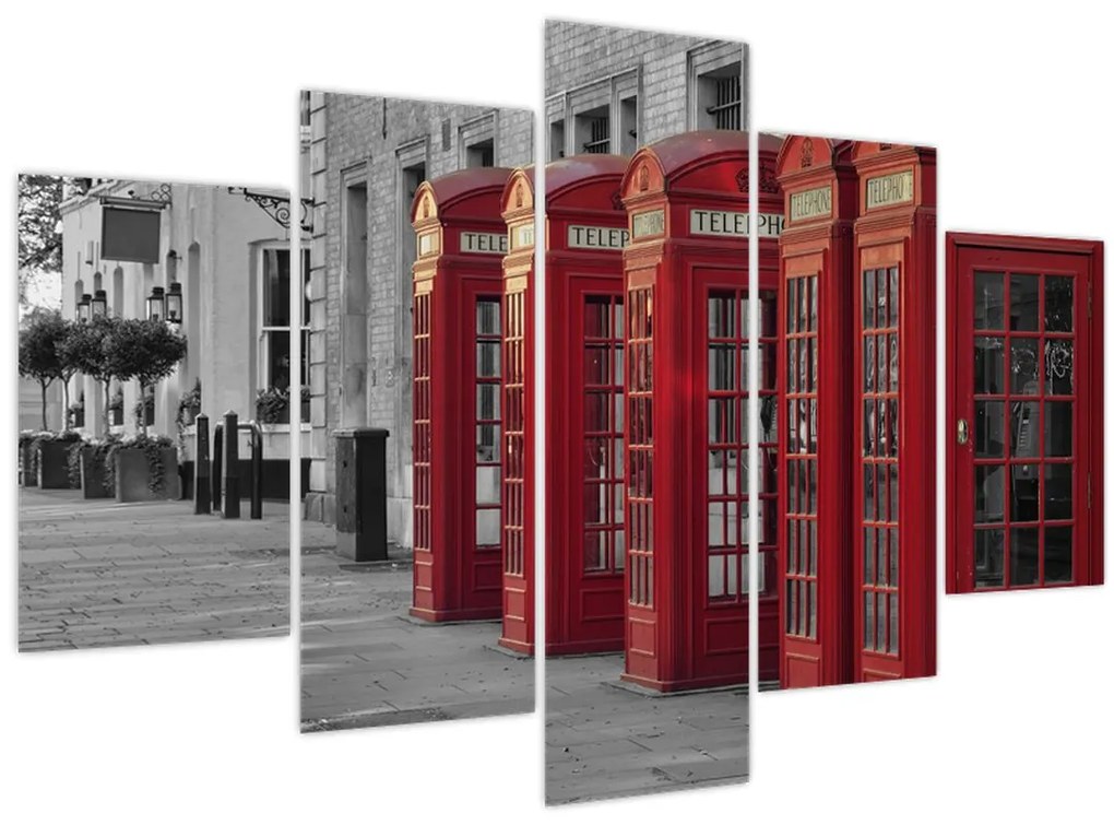 Kép - Londoni telefonfülkék (150x105 cm)