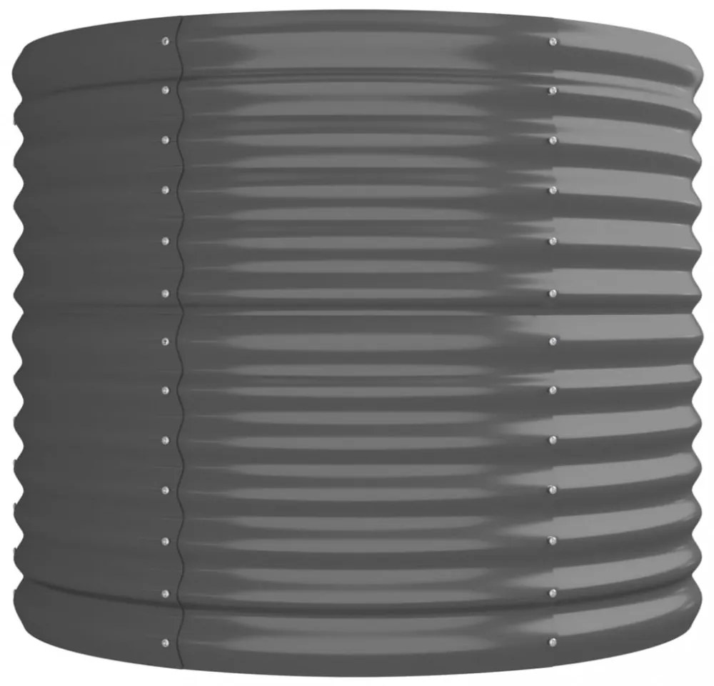 szürke horganyzott acél kerti magaságyás 296x80x68 cm