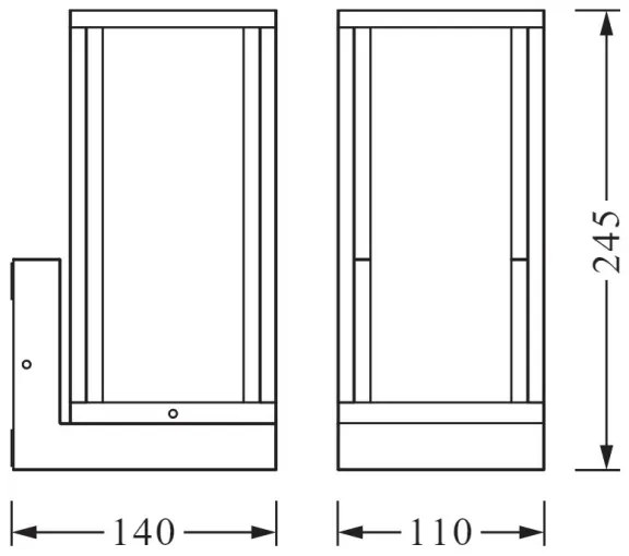 Ledvance - Kültéri fali lámpa FRAME 1xE27/60W/230V IP44