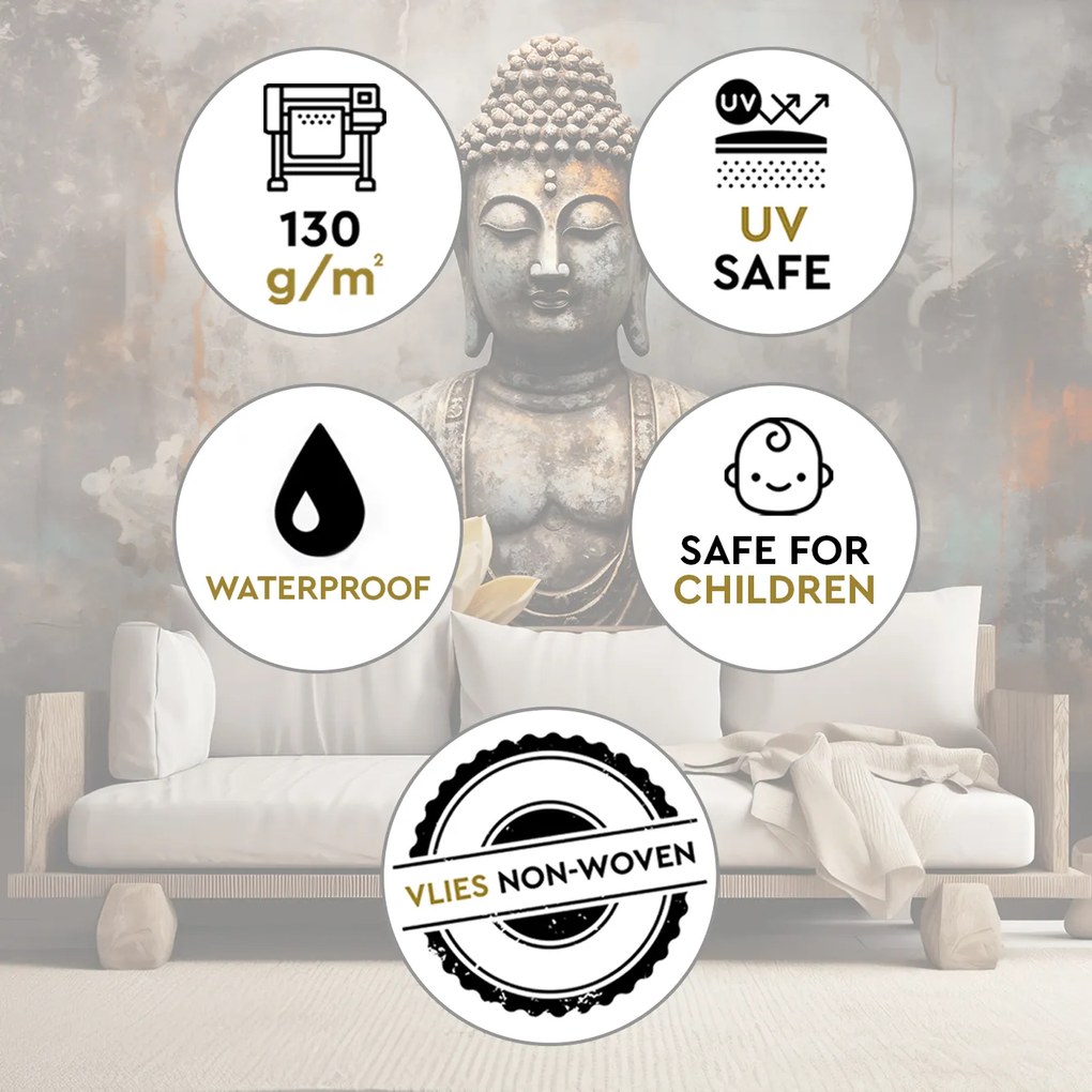 Gario Fotótapéta Meditáló Buddha szobra Anyag: Vlies, Méret: 300 x 210 cm