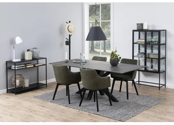 SARON konzolasztal, fekete