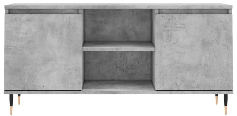 betonszürke szerelt fa TV-szekrény 104x35x50 cm