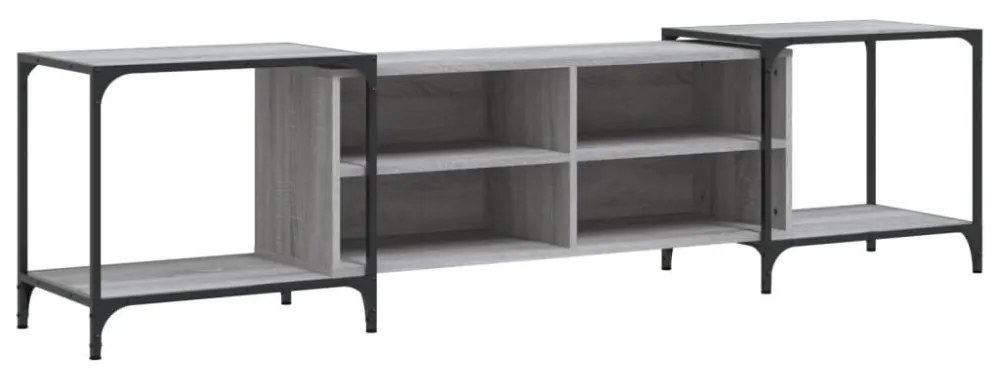szürke sonoma színű szerelt fa TV szekrény 203 x 37 x 50 cm