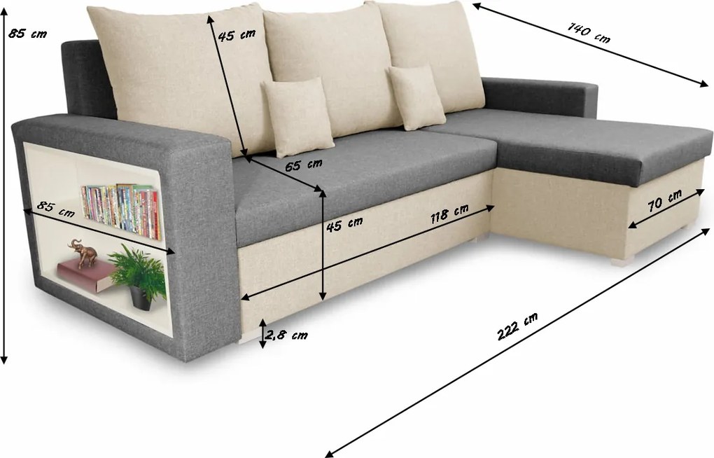 SAMI Kinyitható sarokkanapé