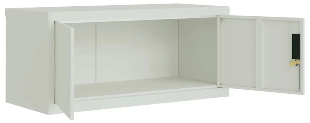 világosszürke acél irattartó szekrény 90x40x220 cm
