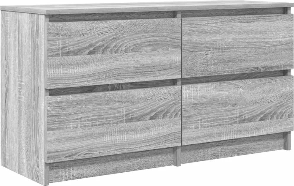 vidaXL szürke sonoma színű szerelt fa TV-szekrény 100x35x54 cm