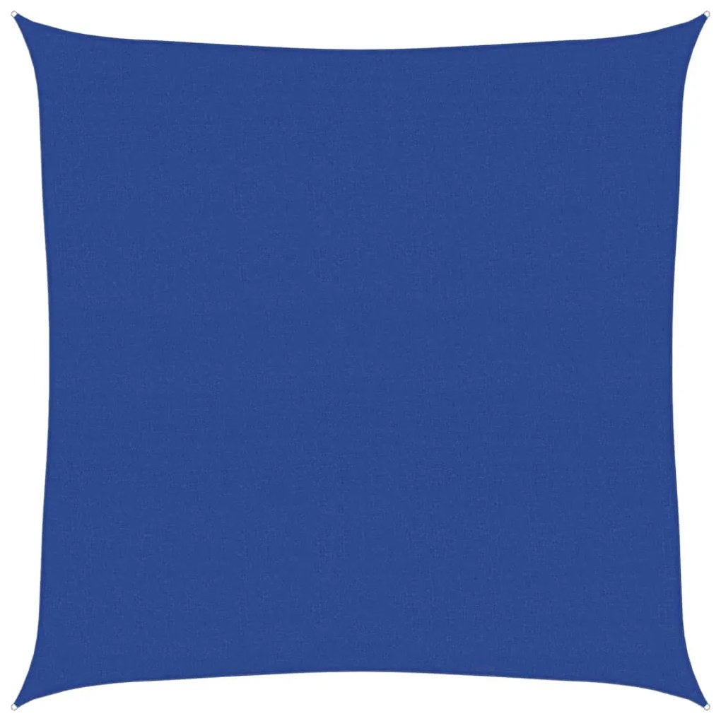 kék négyzet alakú HDPE napvitorla 160 g/m² 5x5 m