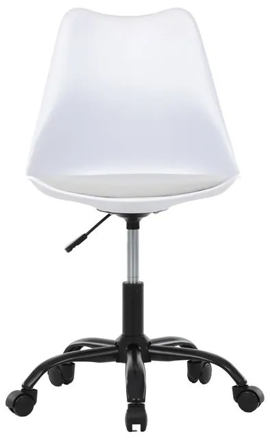 Fehér Műanyag Irodai Szék, Magasságállítással. KA-X7055 WT