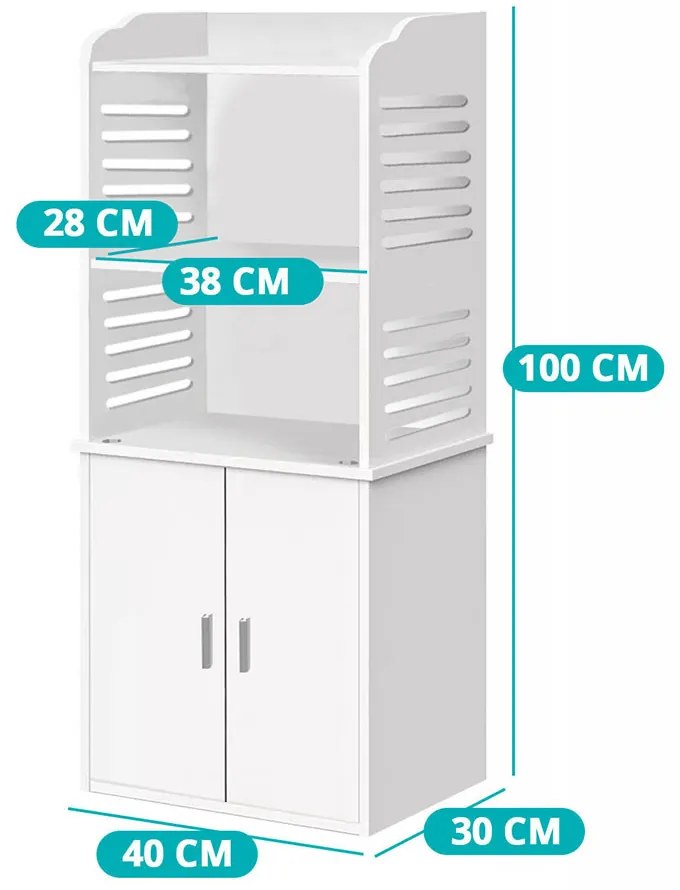 Kis méretű fürdőszobai szekrény, fehér