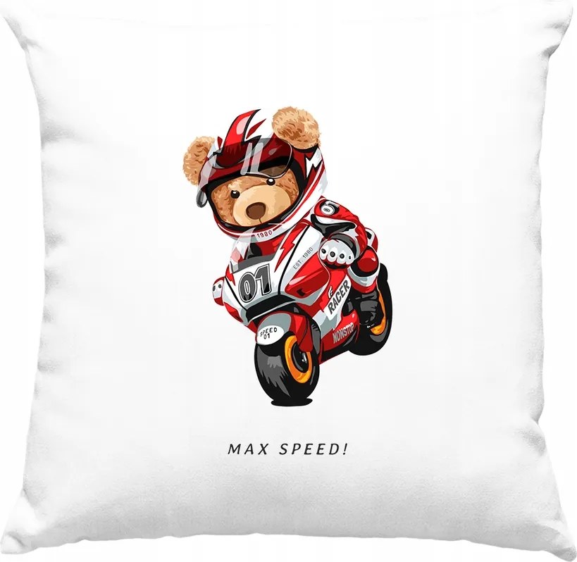 Ralph mackó párna Motoros fehér