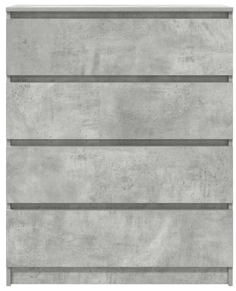 betonszürke szerelt fa tálalószekrény 80x35x99 cm