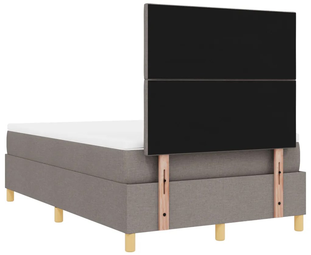 Box Spring Ágy Matraccal Taupe Kisméretű Dupla Szövet