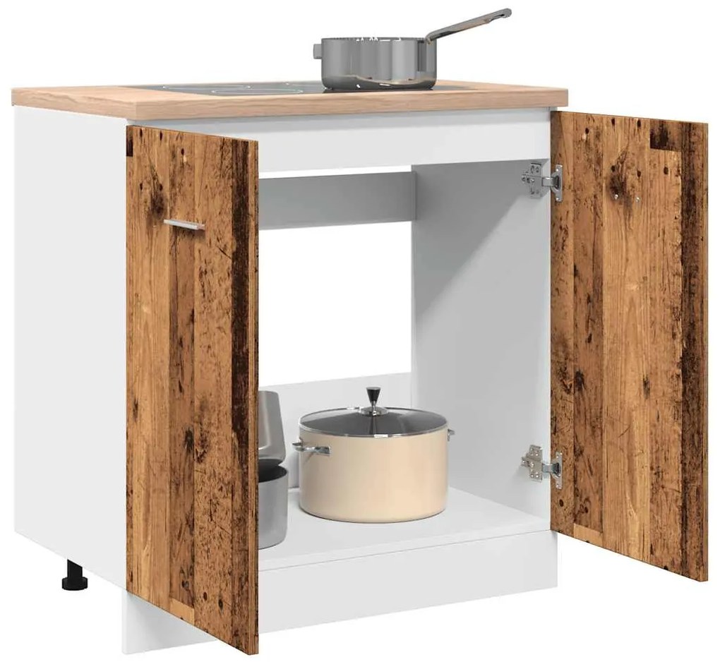 “Lyon” antik fa színű szerelt fa mosogató alsószekrény