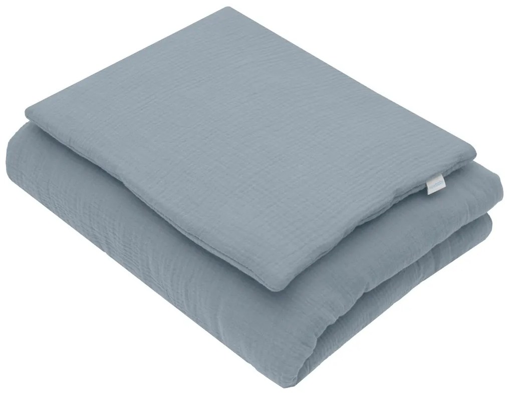 Muszlin ágynemű szett töltettel New Baby 80x70 cm kék