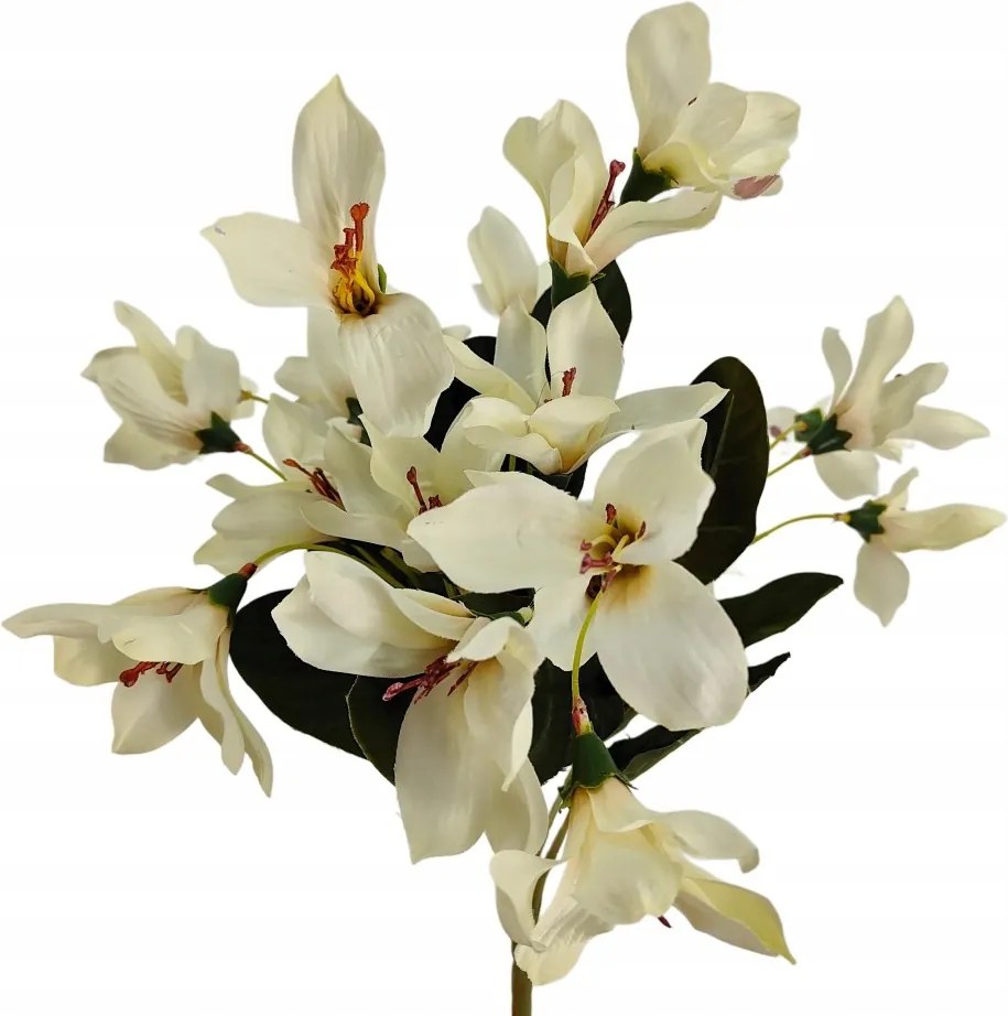 Liliom csokor Krémszínű 40 cm Mesterséges Dekorációs Virág