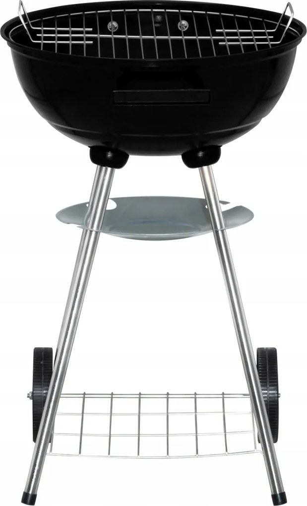 Szén Grill Ø 42 CM Zománcozott Acél Kerekekkel 44,5 X 47,5 X 74 CM