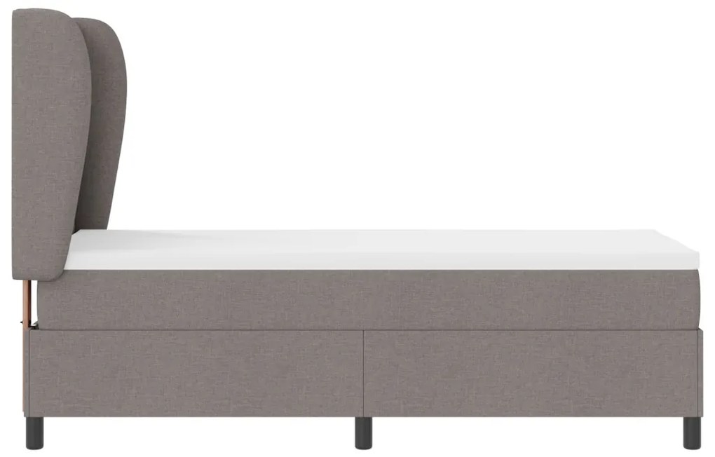 Ágykeret Matrac Fekvőfelülettel Taupe 80x200 cm Szövet