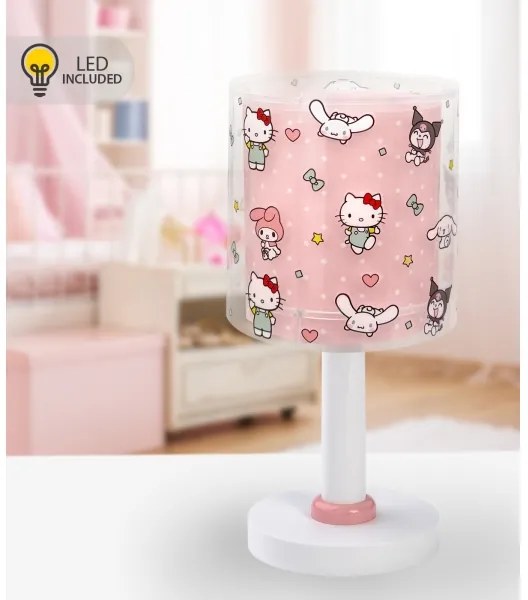 Dalber 41251 - LED gyereklámpa HELLO KITTY&FRIENDS 1xG4/4W/230V rózsaszín