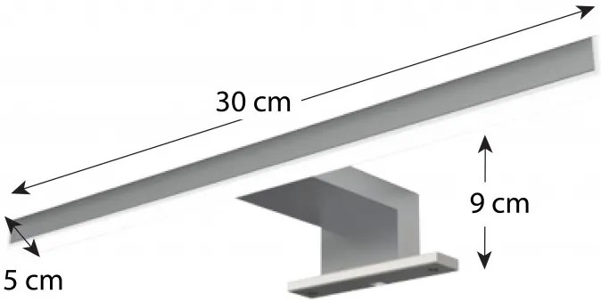 led világítás fürdőszoba bútorhoz króm N