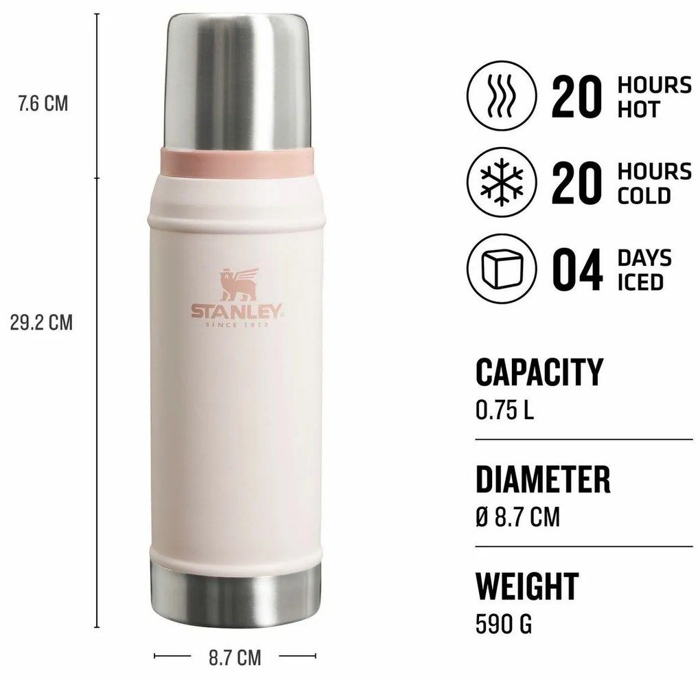 Stanley Thermosz Legendary Classic 750 ml Rose Quartz, 0,75 l