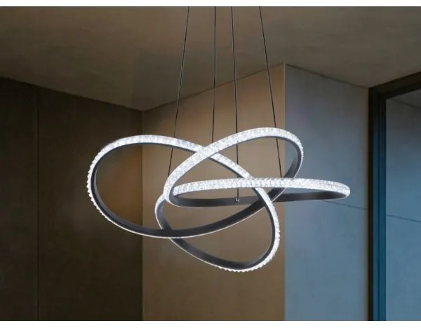 LED dimmelhető csillár kábelen LED/95W/230V 3000-6500K átm. 57 cm + távirányító