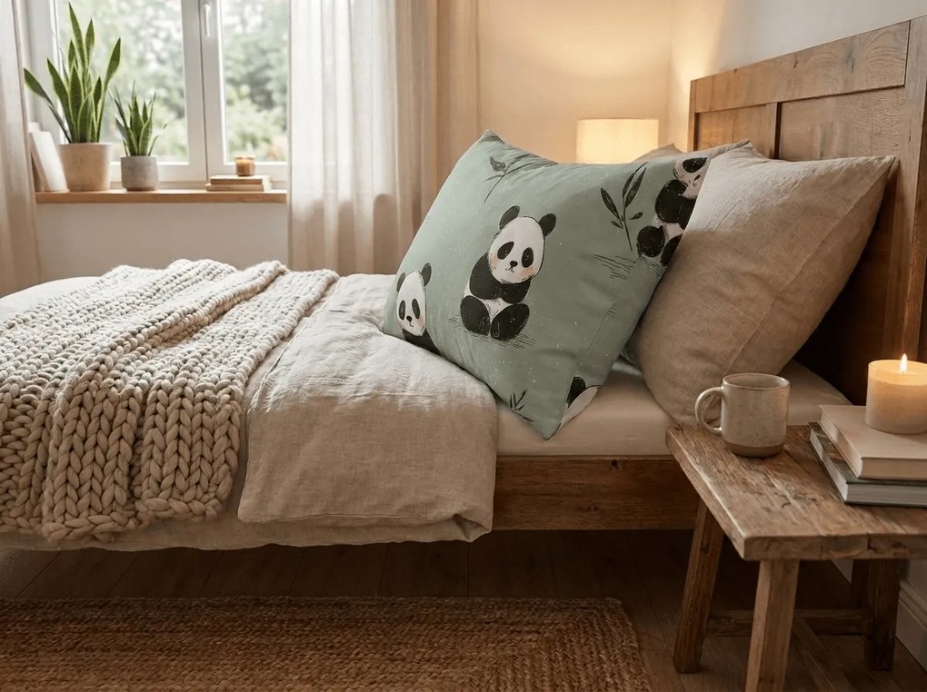 Mikroszálas párnahuzat PANDA RELAX 70x90 cm, mentás