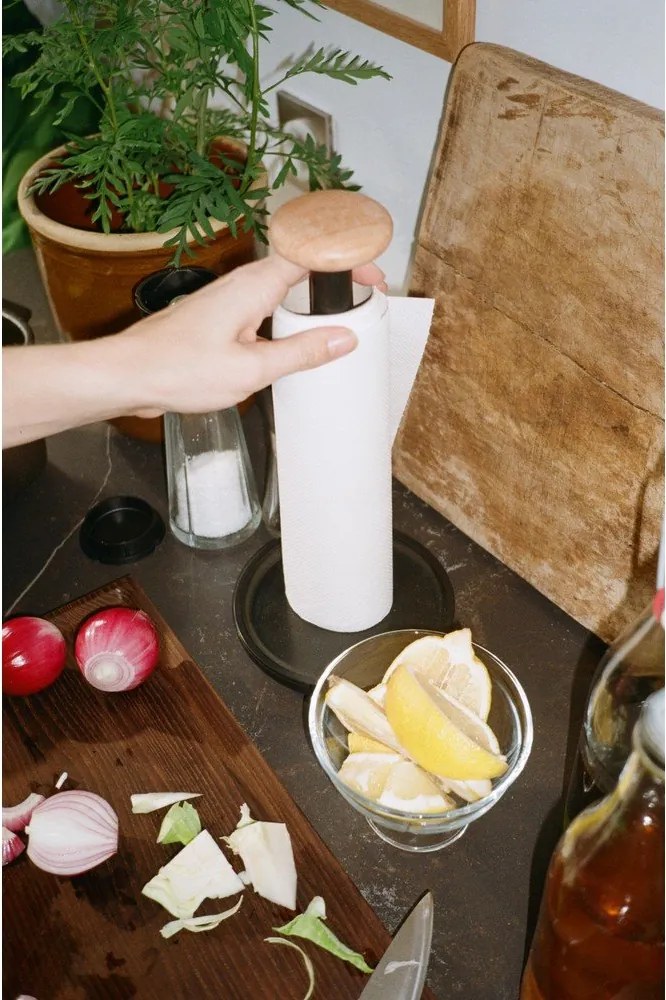 Fekete papírtörlő tartó ø 15 cm Paper Pal – Rosendahl