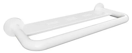 Polccal ellátott fogantyú, 58x8 cm, fehér