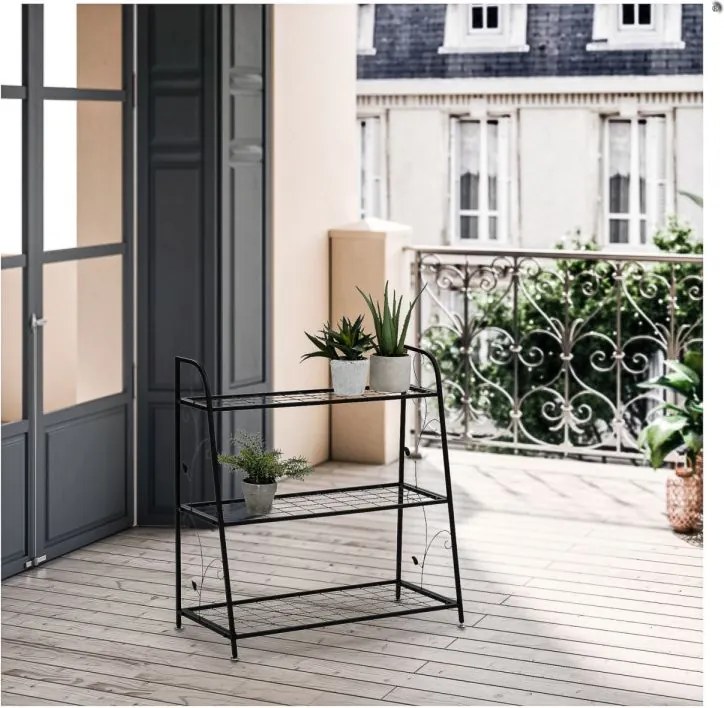 STILISTA Virágcserép állvány 82 x 81 x 35 cm acél