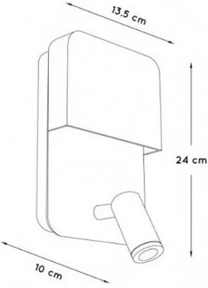 Lucide 79200/08/31 - BOXER LED fali lámpa 5W/230V + 5W USB, fehér