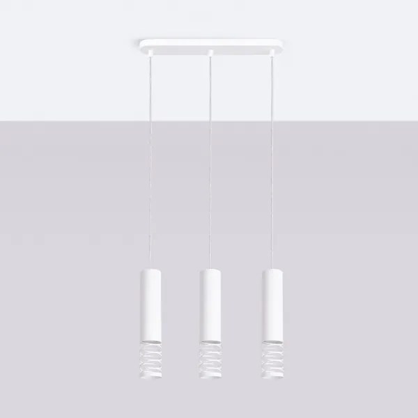 Sollux SL.1688 - Csillár zsinóron LAMI 3xGU10/10W/230V fehér