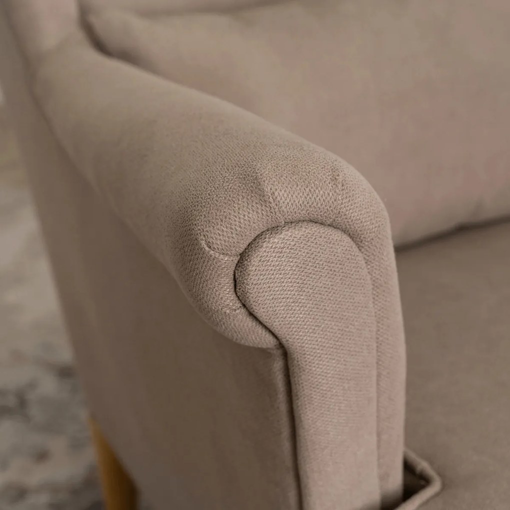 Fotel Wypoczynkowy EVAN 2 z Podnóżkiem Beżowy