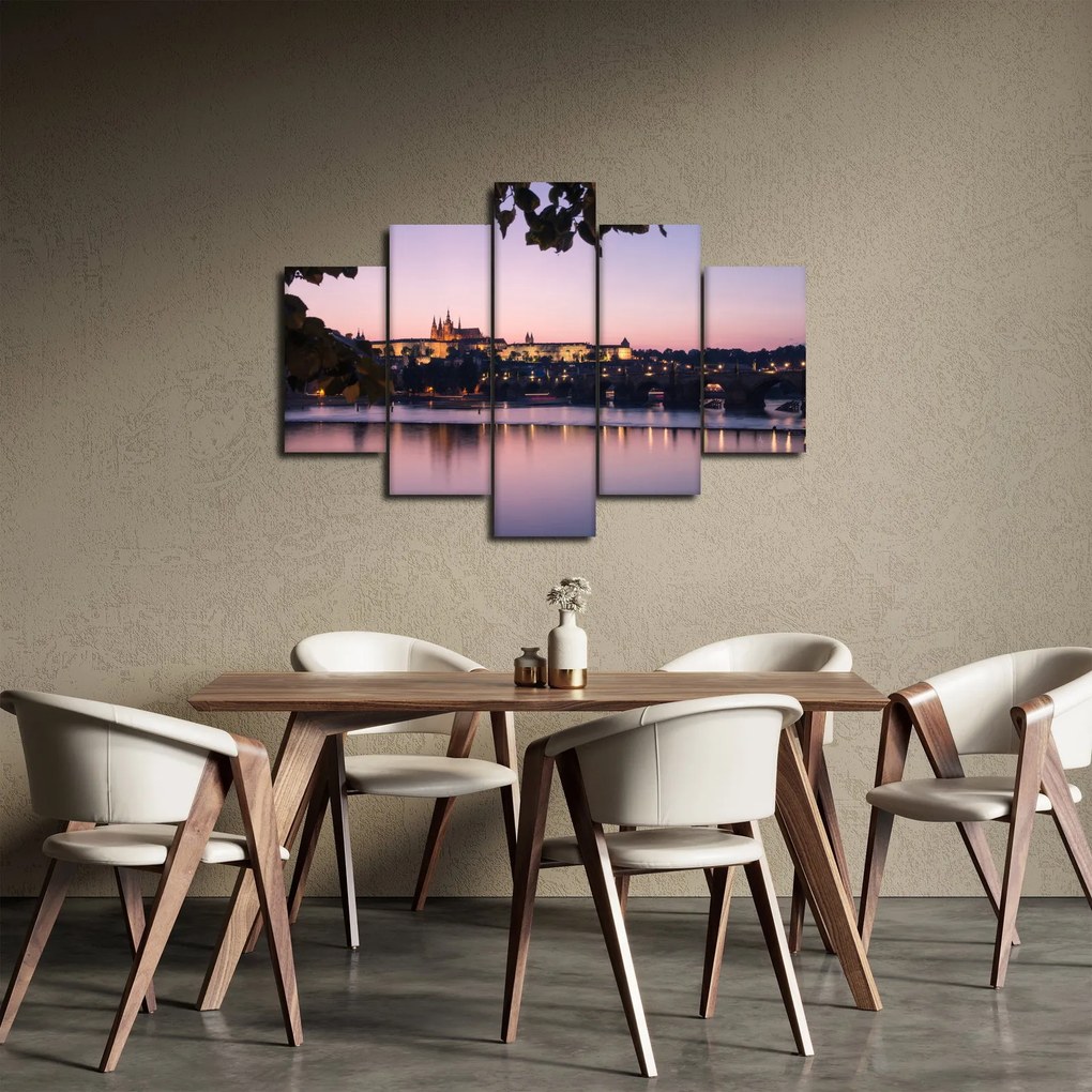 A Prágai vár és a Moldva képe (150x105 cm)