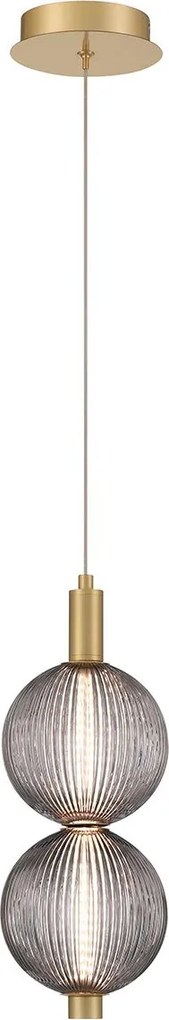 Quintiesse modern függeszték palmas füstös csiszolt arany elsqn-palmas-2mp-bg