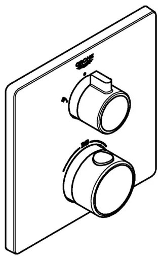 GROHE 24079000 - GROHTHERM termosztátos zuhanycsaptelep, fényes króm