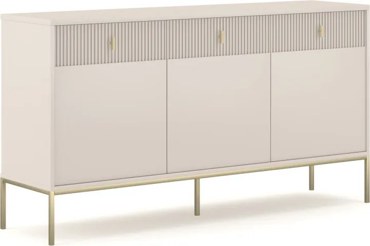 Komód MAGGIORE MA03 3 ajtó/3 fiók kasmír/arany