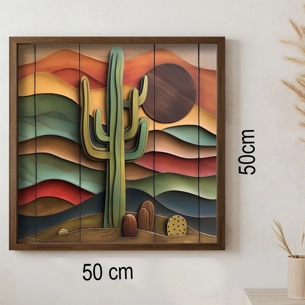 AI082 keretezett MDF falikép, 50 x 50 cm