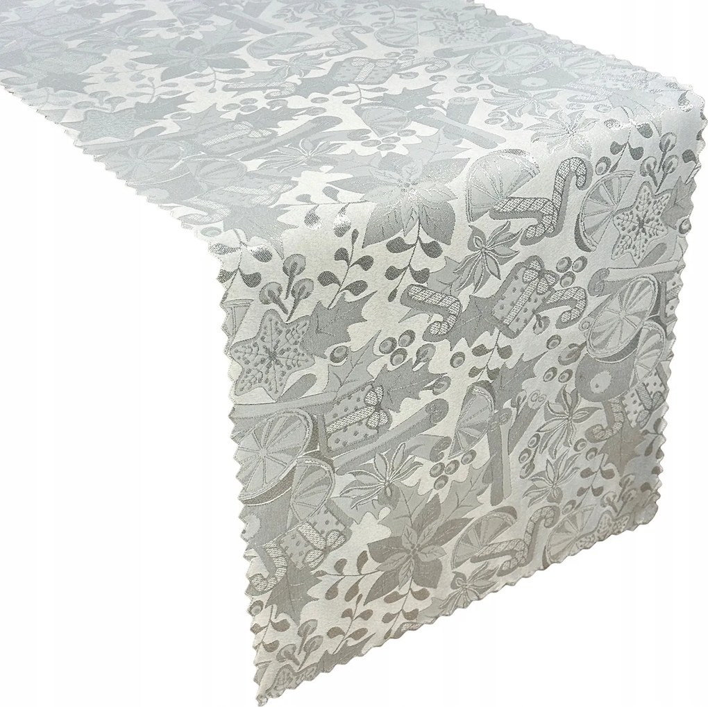 Foltálló Futópad Karácsonyi Ajándékok Ezüst 40x180 cm