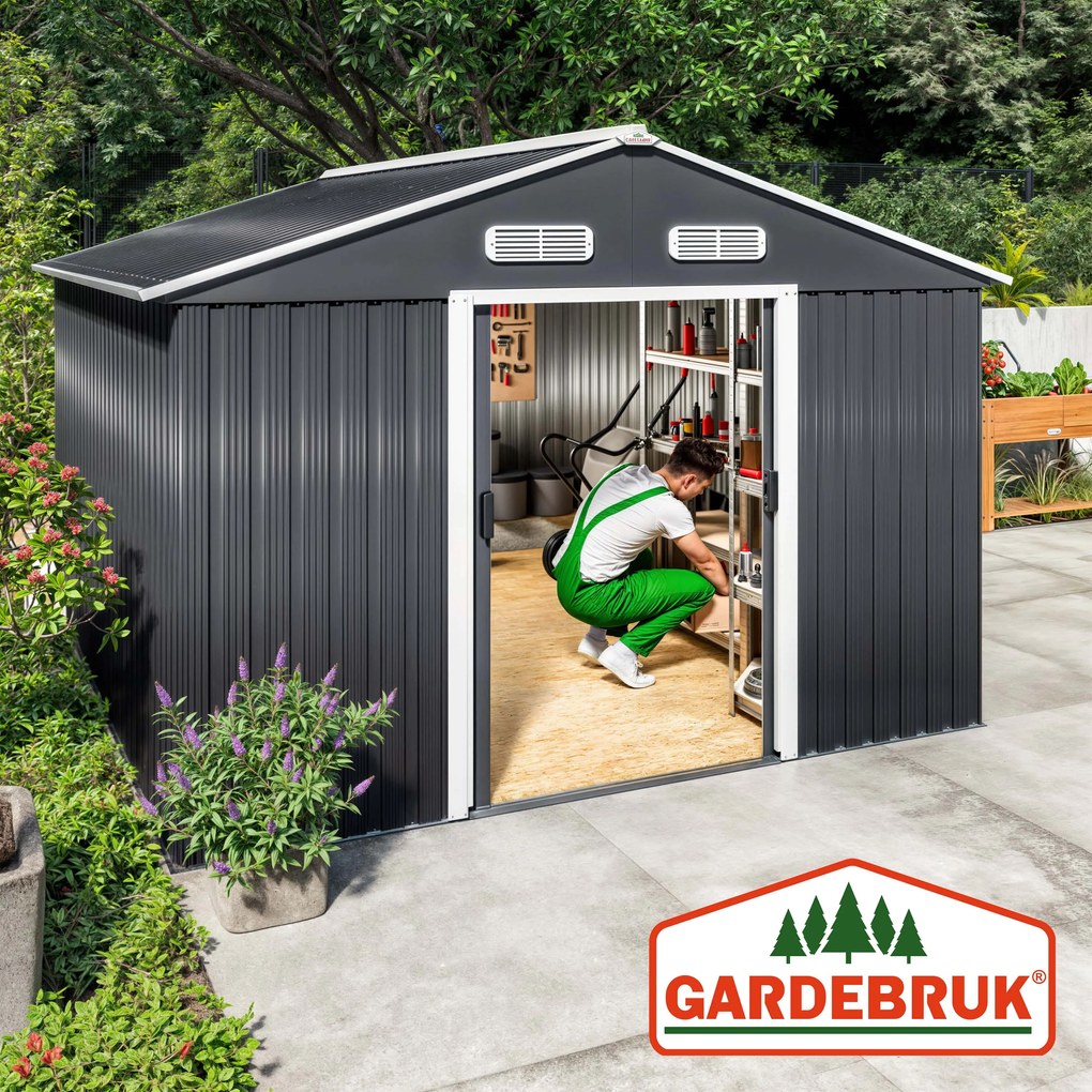 Deuba Kerti ház - 312x257x178 cm - antracit színben