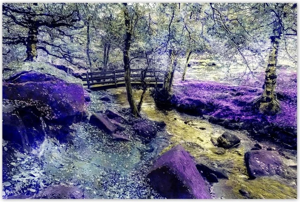 Poszterek 120x80 Híd a folyó felett