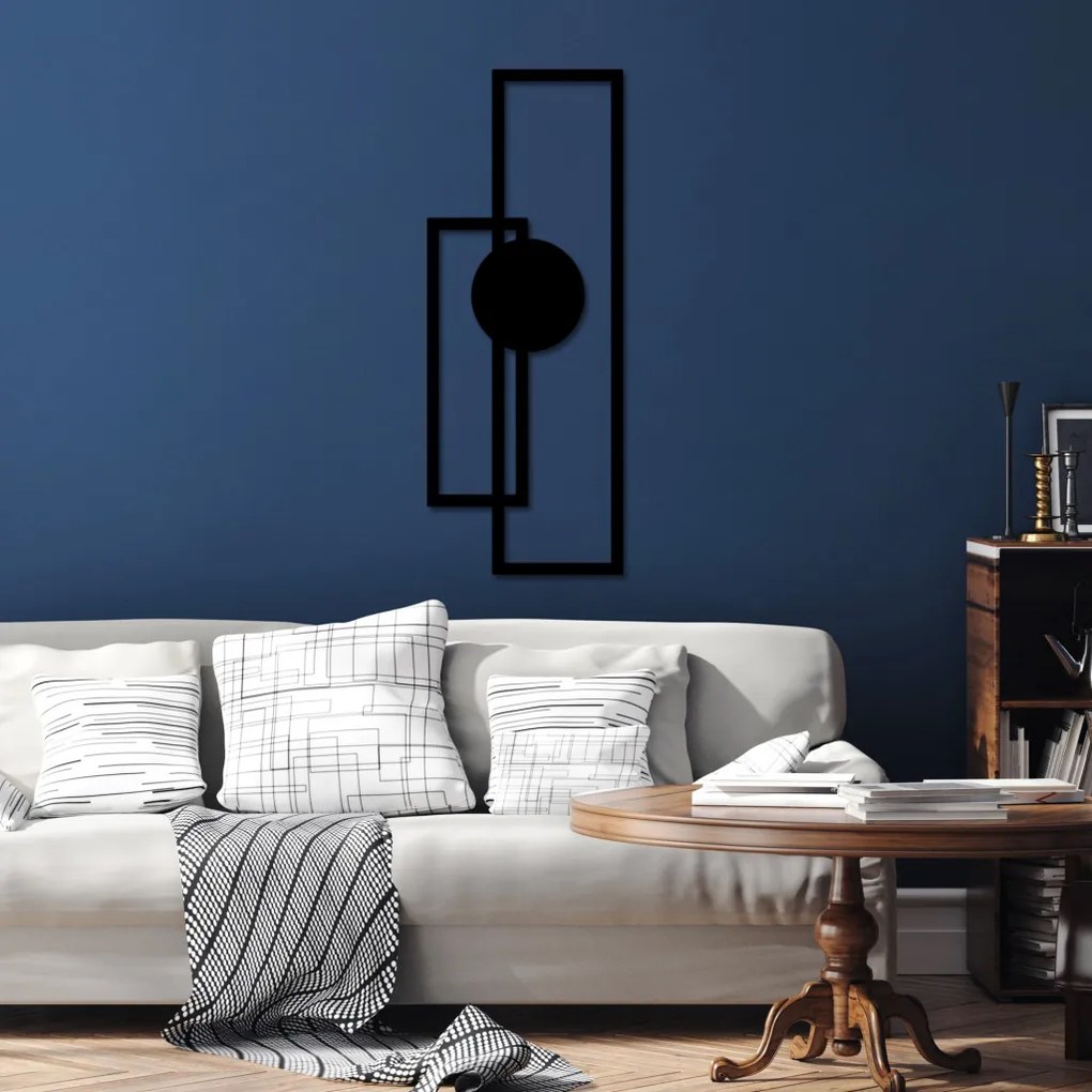 Fém fali dekoráció, 32×85 cm